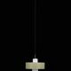 Mid-century pendant lamp / opal glass / brass / light green / Danish modern design / 1960s / 1970s