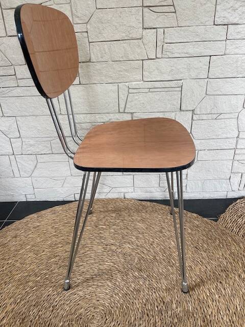 Vintage formica chairs with eiffel compass legs