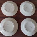 Flat plates set of four HBC Choisy le Roi Elianne decor