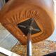 Vintage swivel office chair in cognac faux leather – 1970s