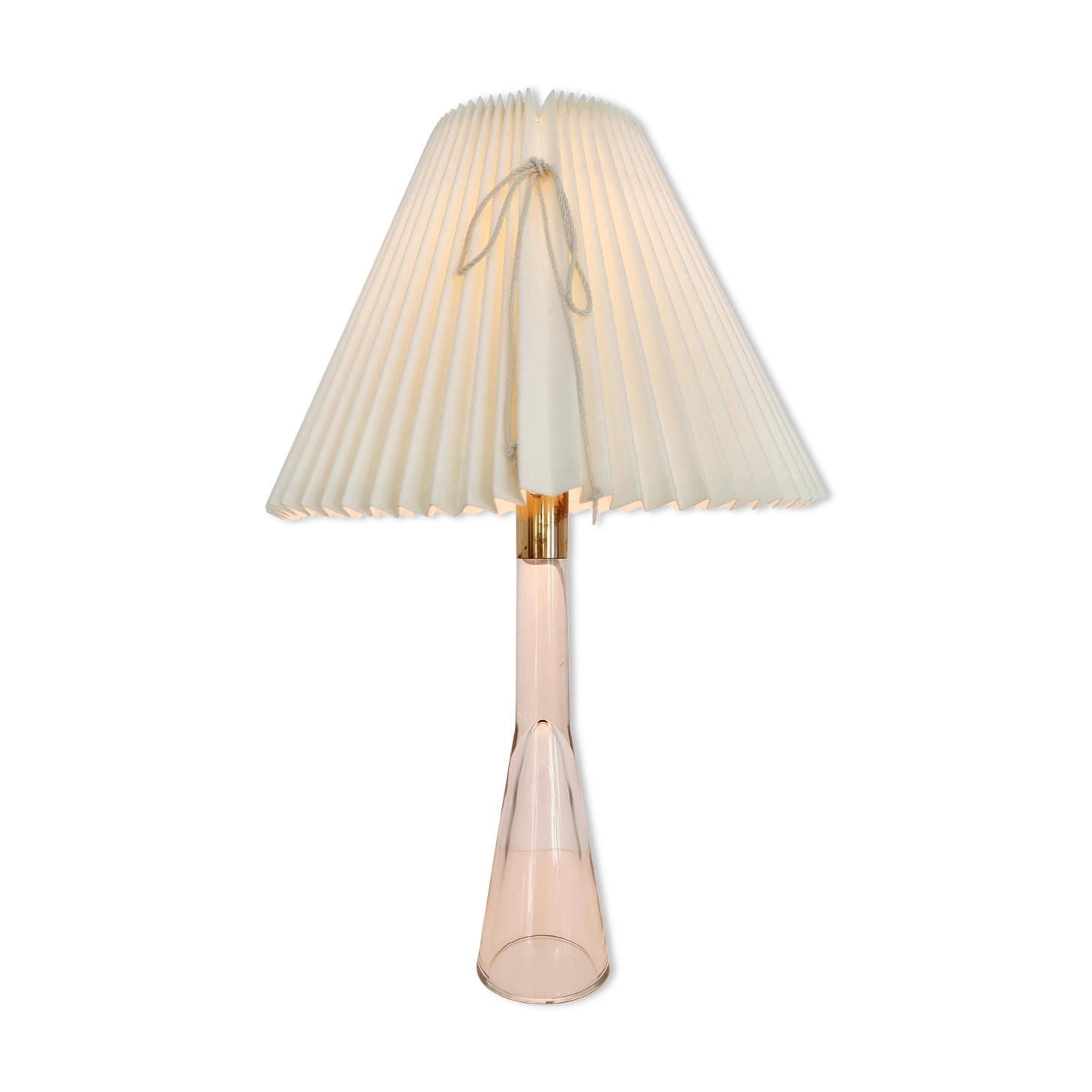 Desk lamp, glass and brass, mid-century modern / Scandinavian, Orno Oy Finland.