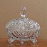 Bohemian cut glass jar 1960s