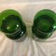 2 jars of green glass apothecary and 1970s gilding