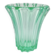 Art Deco Vase Pierre d'Avesn Moulded-Pressed Glass Emerald Green