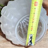 Antique Art Deco Globe Lamp in Molded Pressed Glass