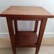 Small vintage wooden side table / pedestal table