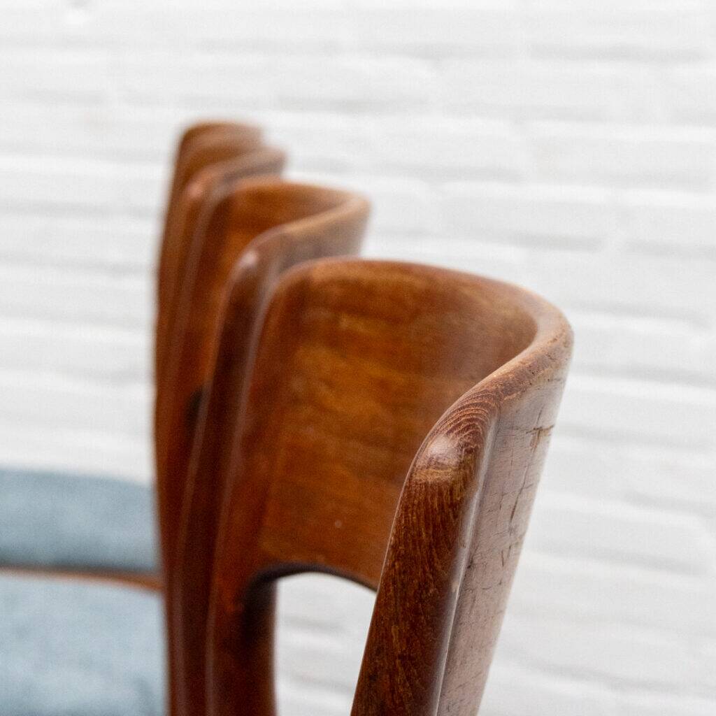 Set of 4 Henning Kjaernulf dining chairs