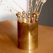 Pierre Forssell crown brass vase for Skultuna circa 1970