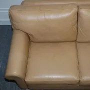 Brown Leather Two-Seater Sofa by Multi York England