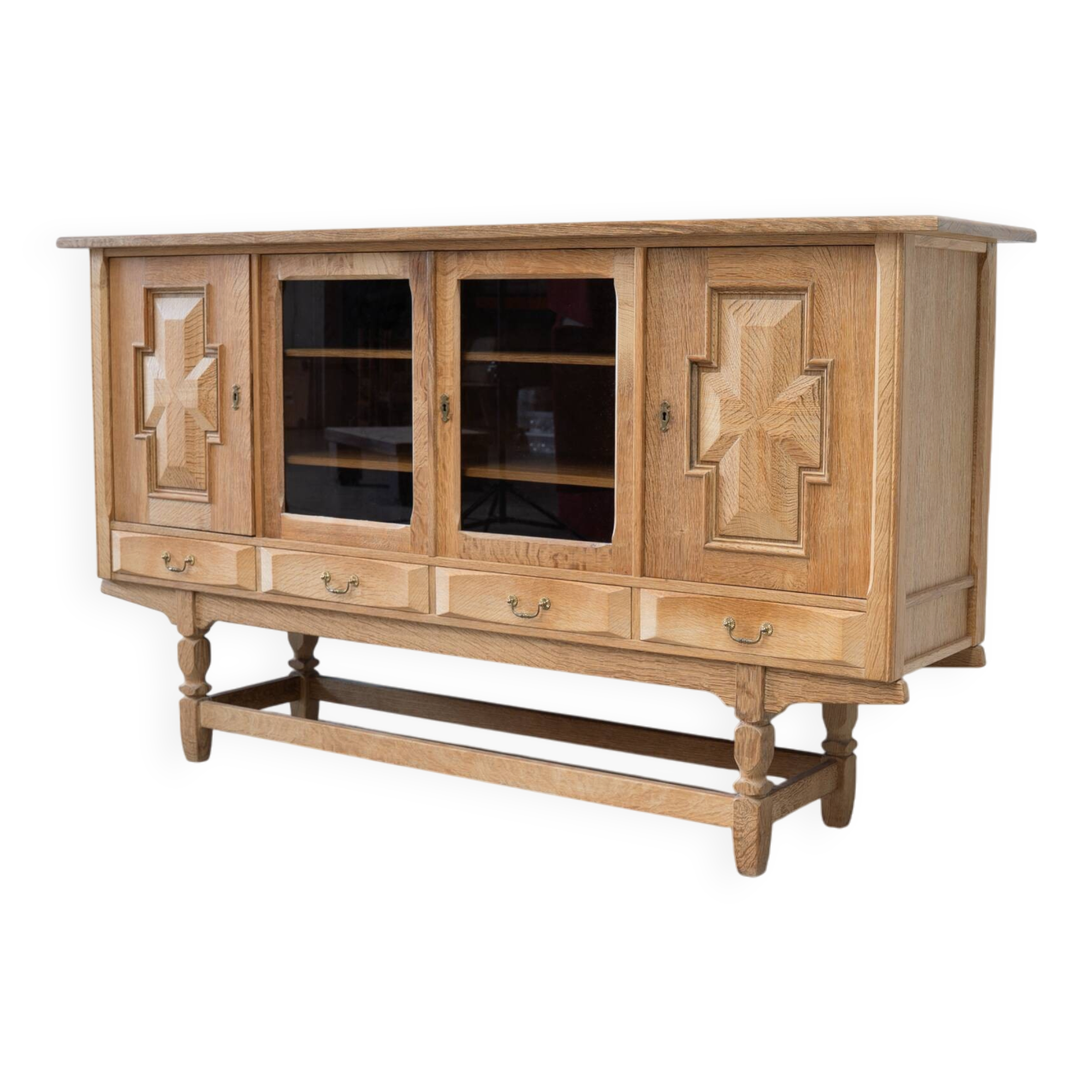 Buffet haut en chêne scandinave par Kjaernulf