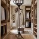 Curved antique wooden parrot