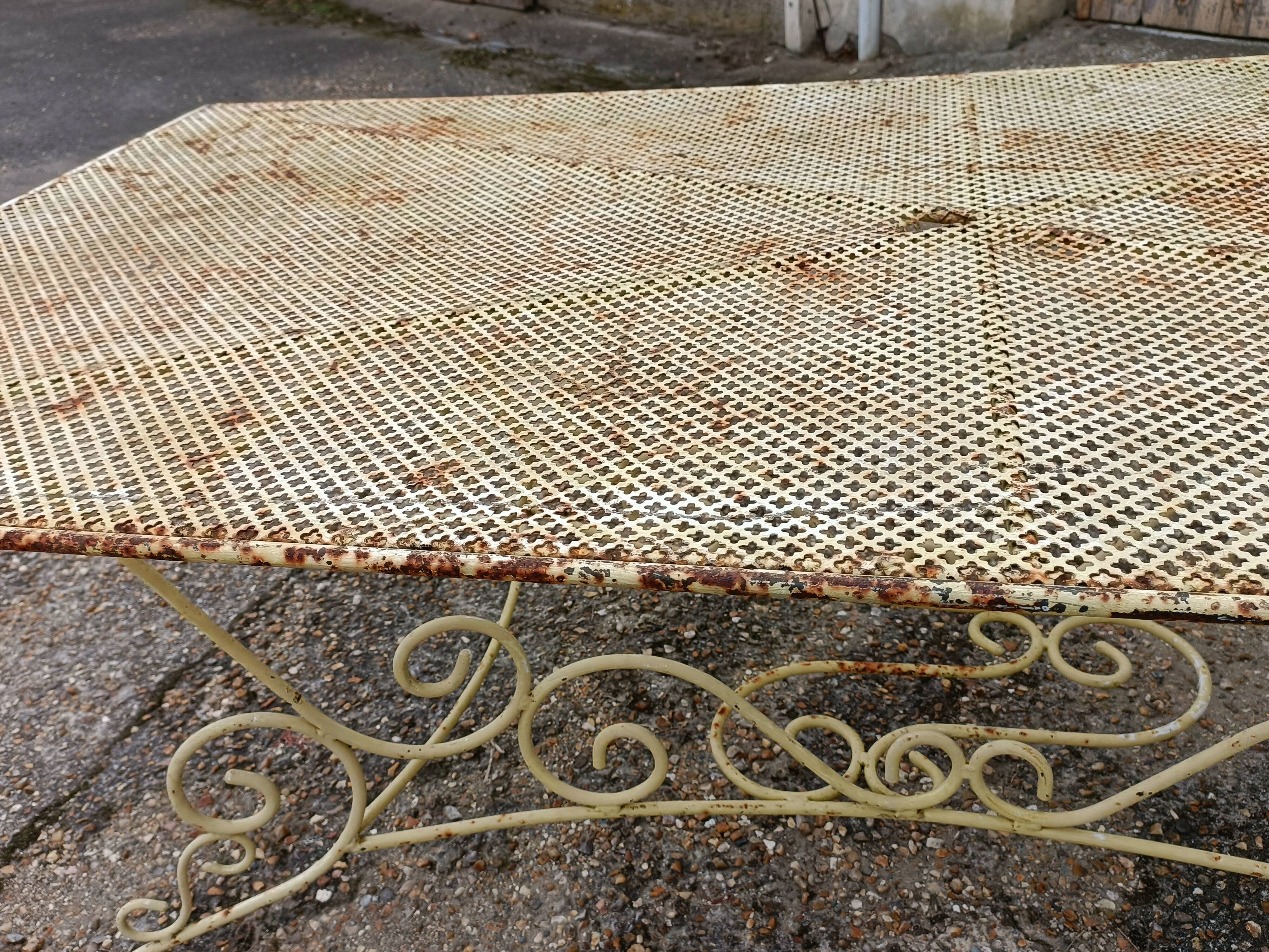 Wrought iron garden table full old garden furniture