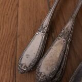 24 couverts anciens en métal argenté