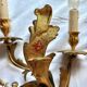 Pair of gilt bronze wall sconces, Louis XV rocaille style