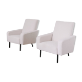 Paire de fauteuil bouclette 60's