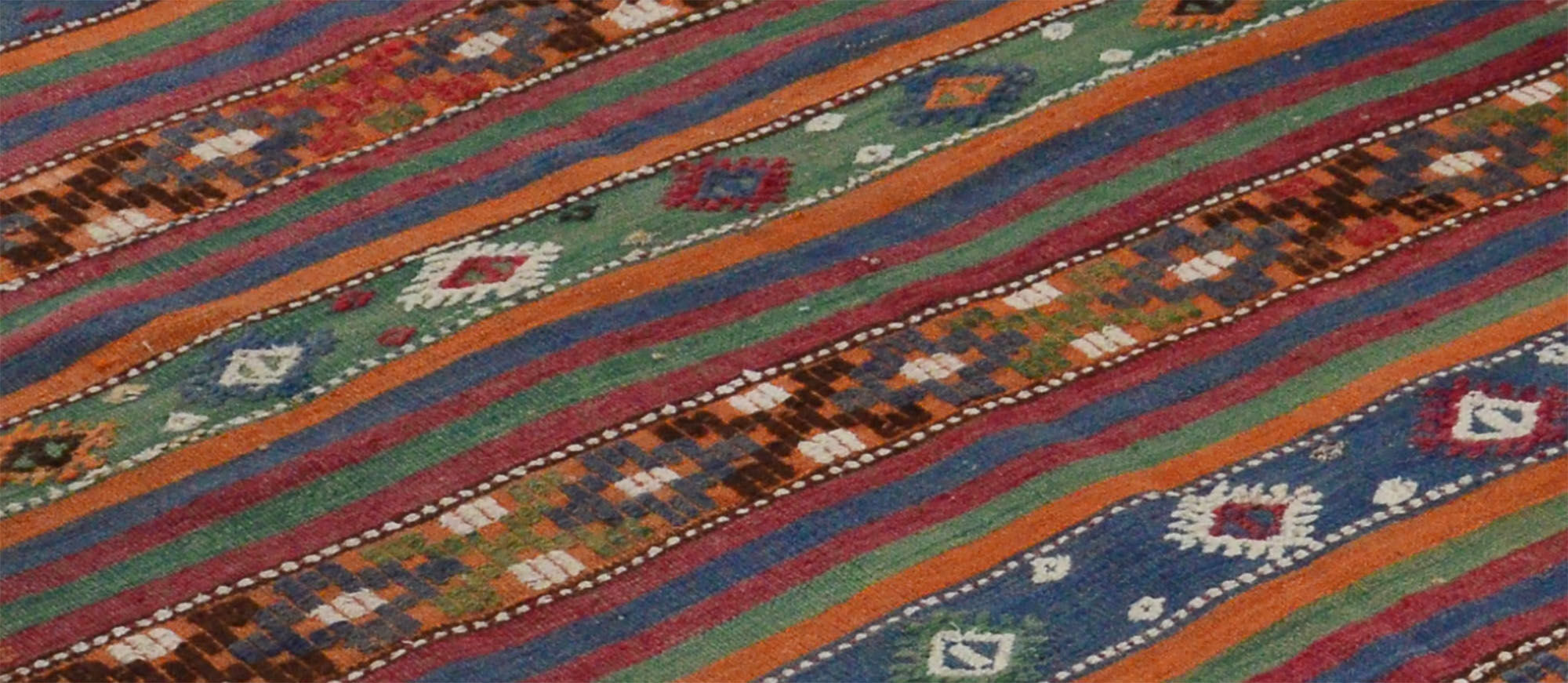 Anatolian handmade kilim rug 244 cm x 132 cm
