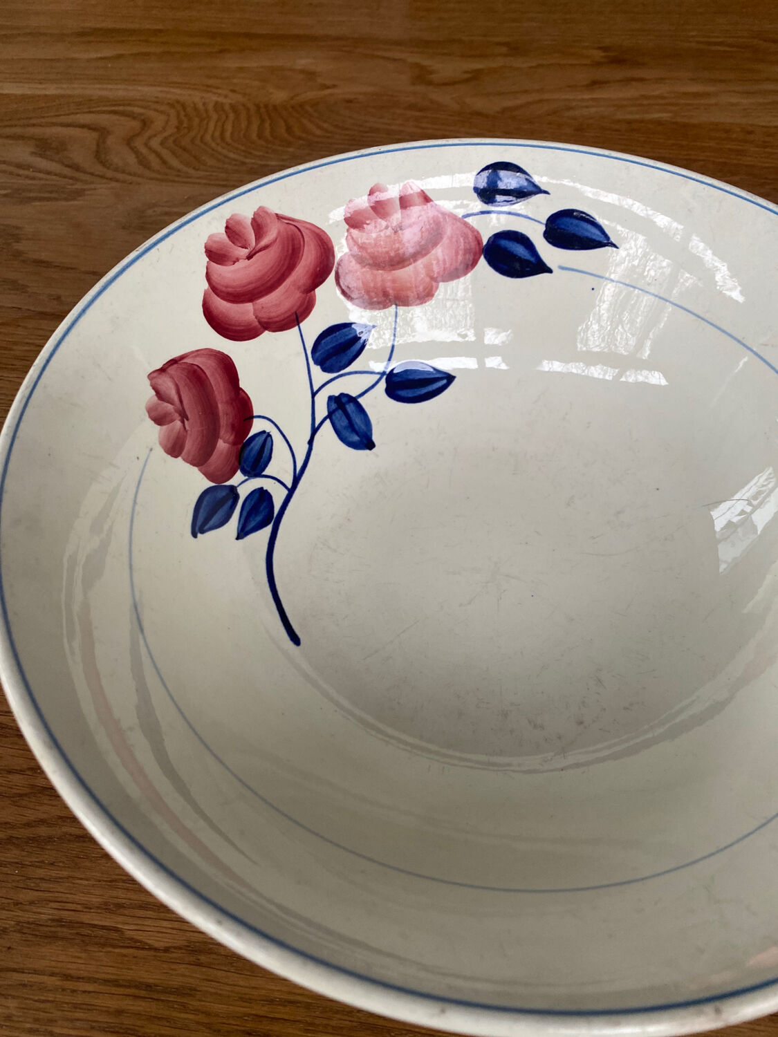 Red pink serving dish