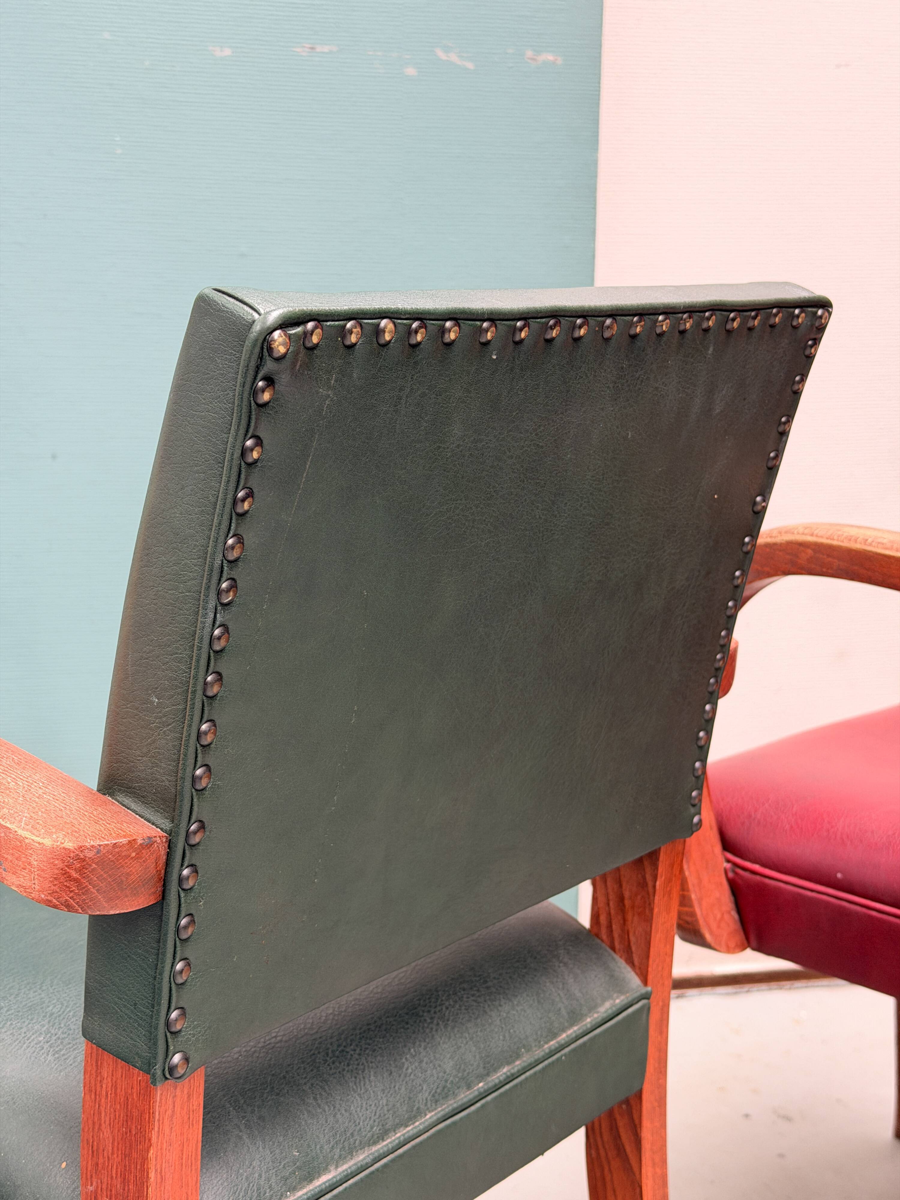 Set of 8 vintage Art Deco Bridge chairs (1930s-1940s)