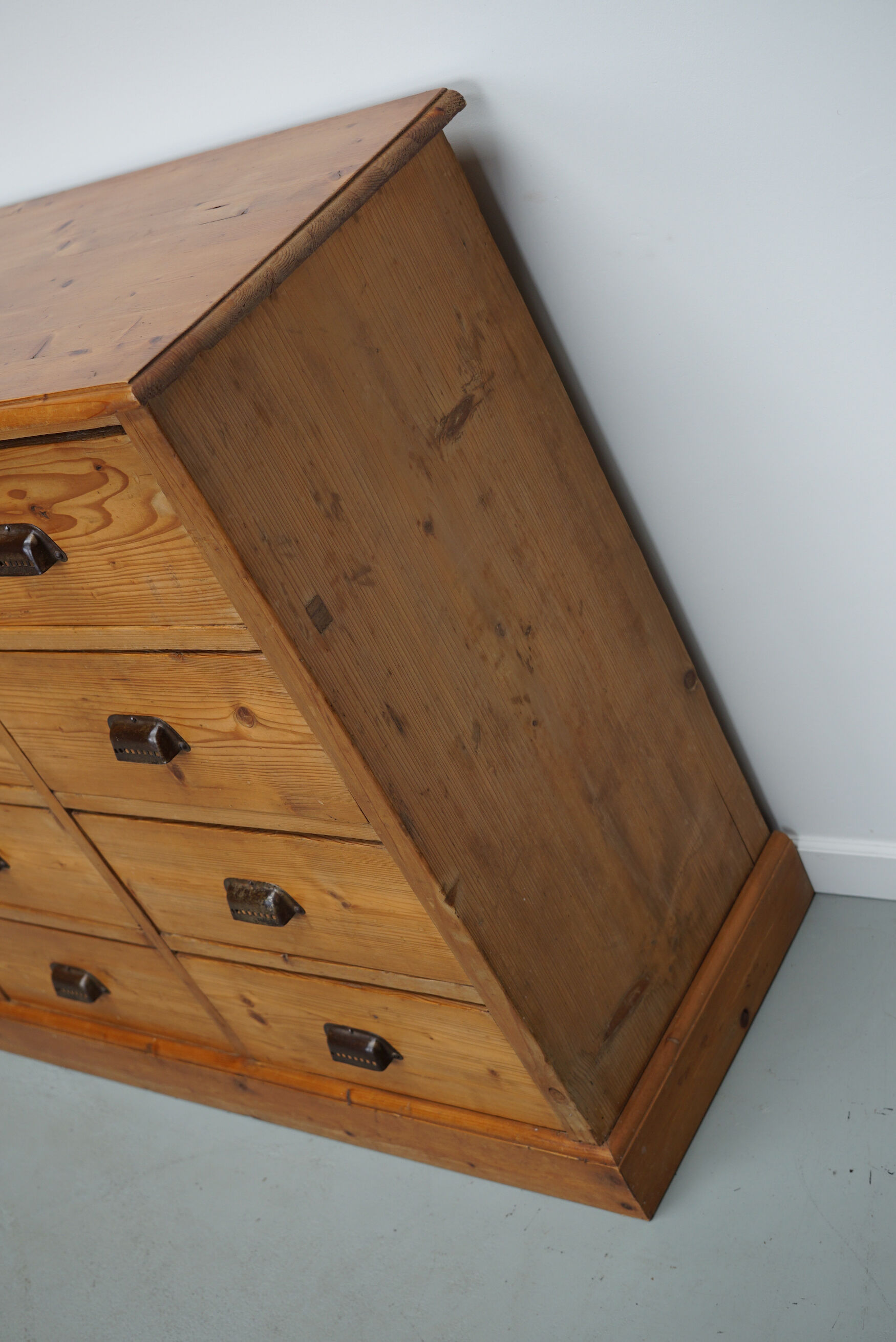 German Pine Apothecary Cabinet or Bank of Drawers, ca 1930s