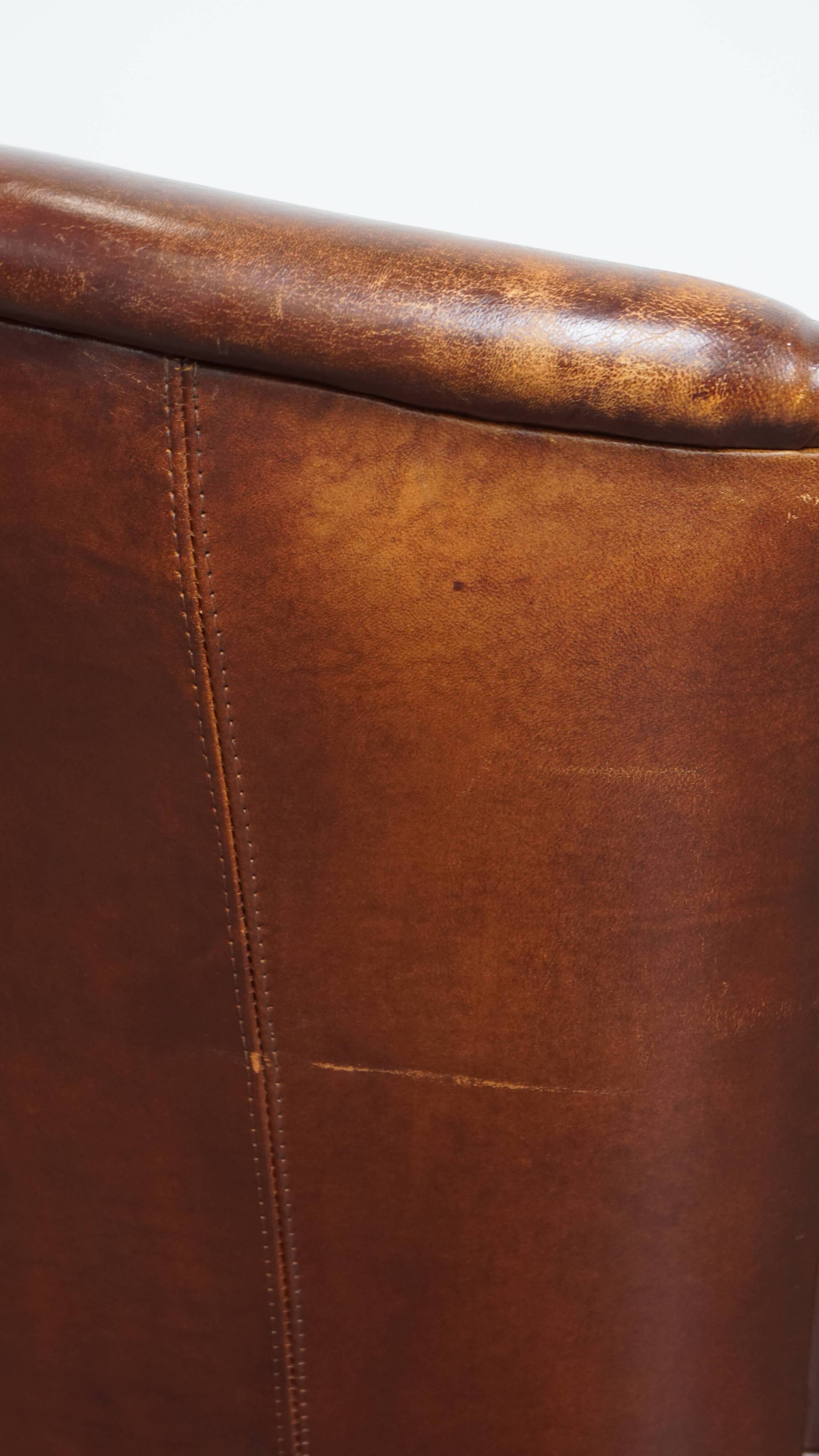 Sheepskin Leather Wingback Chair