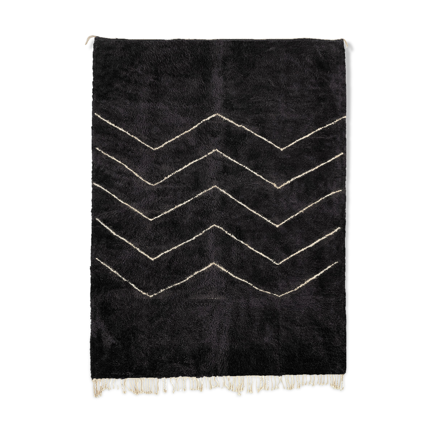 Modern Moroccan carpet black