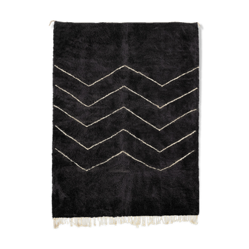 Modern Moroccan carpet black