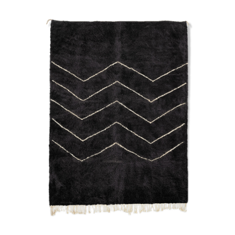 Tapis marocain moderne noir