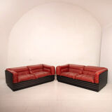 Pair of Strato sofas by Giovanni Offredi for Saporiti, 1970