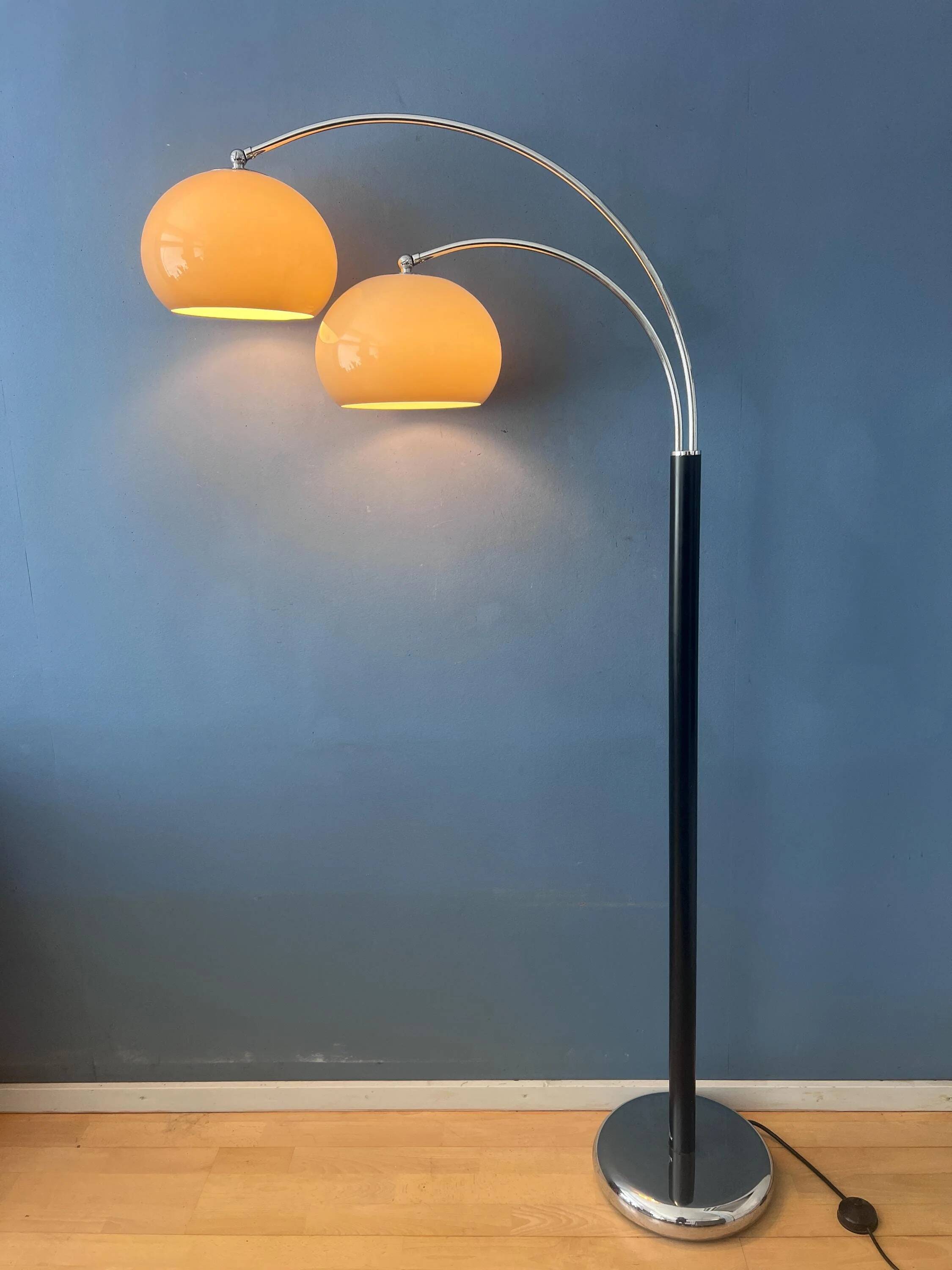 Dijkstra Mid-Century double arc mushroom floor lamp