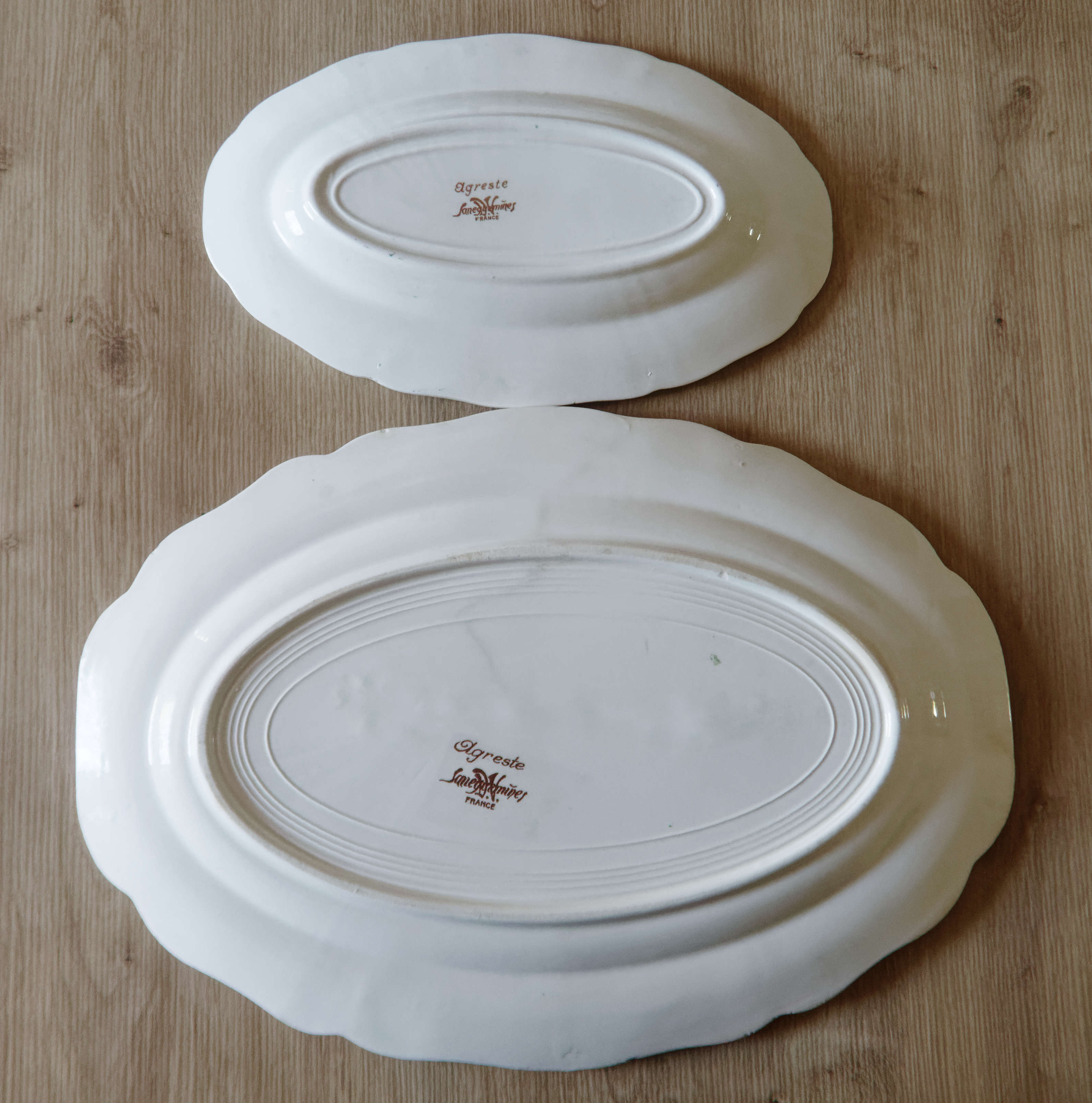 Lot 2 dishes Sarreguemines model Agreste