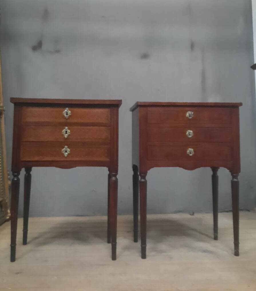 Louis XVI style bedside table from the nineteenth century.