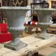 Pair of Médicis planters in reconstituted stone from the 1970s.