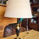 Vintage leather and brass desk lamp Le Tanneur