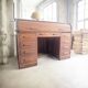 Bureau américain vintage en bois avec porte à volet