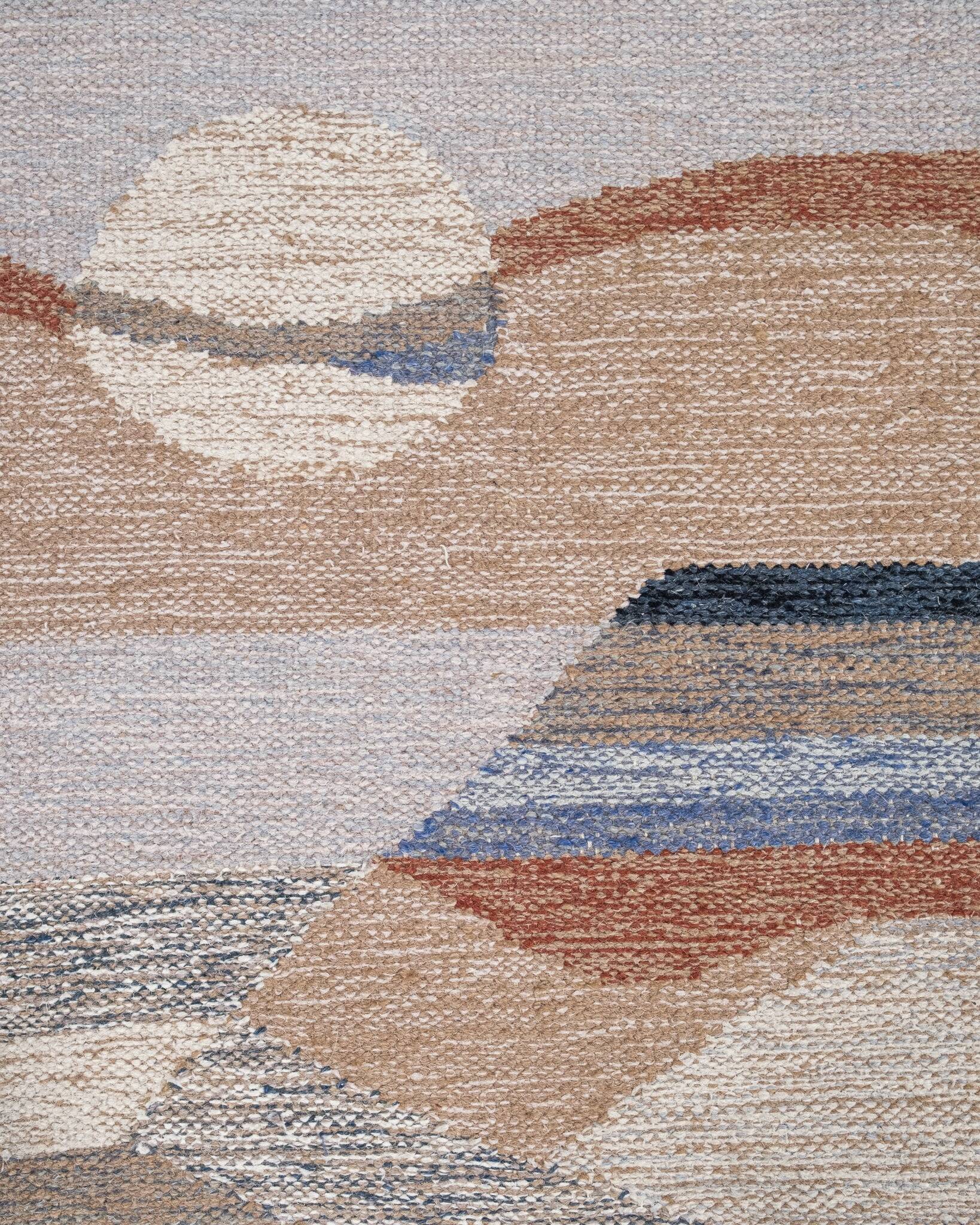 Pair of kilims or tapestries in a modern style, Central Asia, late 20th century.