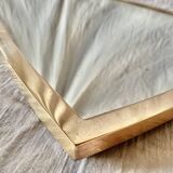 Vintage asymmetrical mirror in gilded brass
