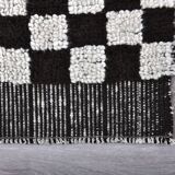 Checkered Moroccan Runner Rug 69x295Cm