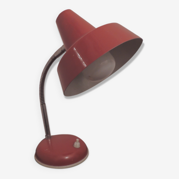 Lampe de bureau rouge années 60