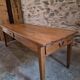 18th-century French farmhouse dining table in oak and chestnut.