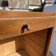 Double-column oak filing cabinet with curtains, 50.