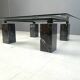 Vintage black marble coffee table by Artedi, 1970s