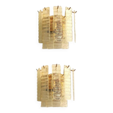 Paire d'appliques en verre de Murano, Italie