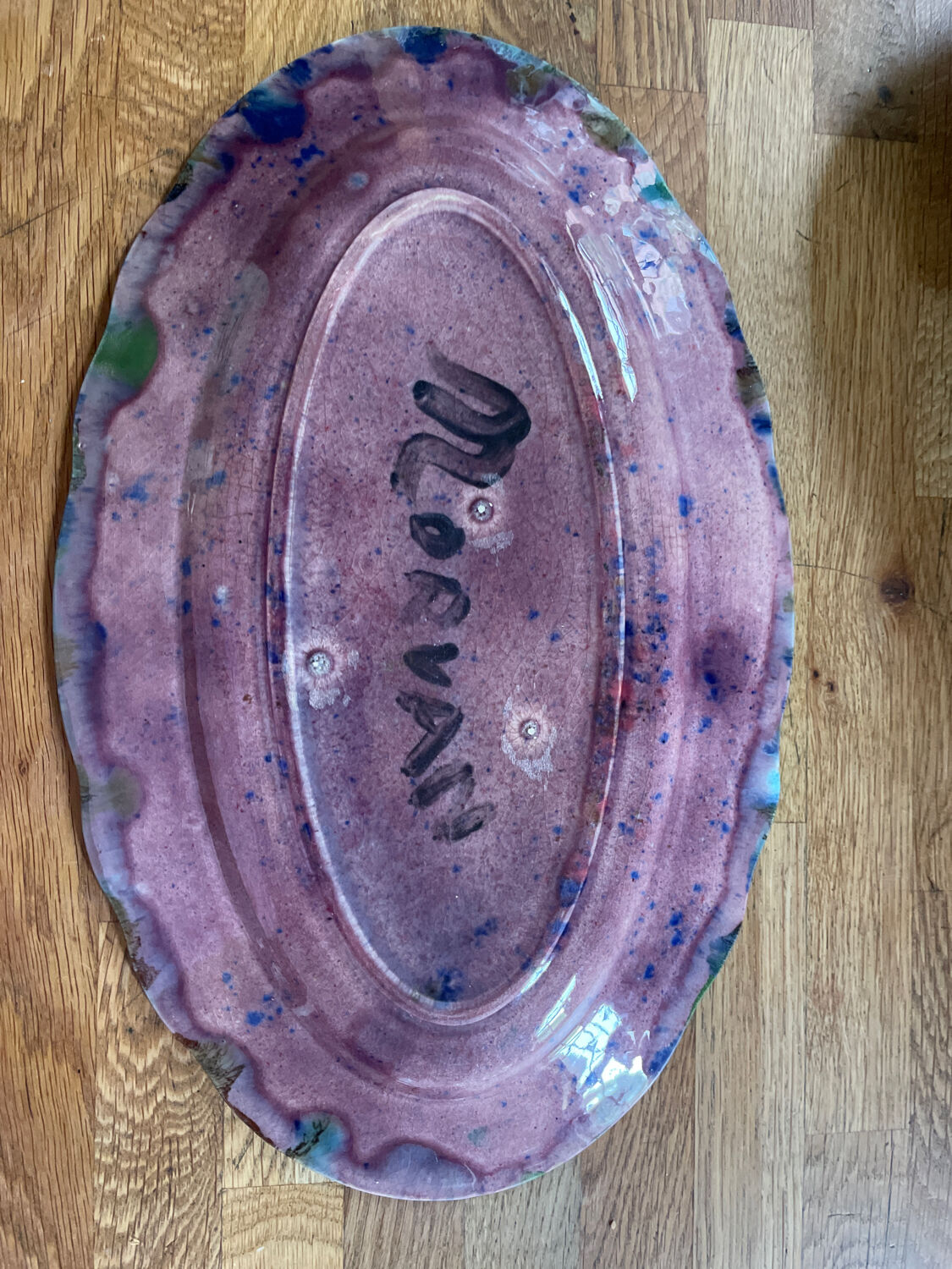Vintage dish signed Morvan