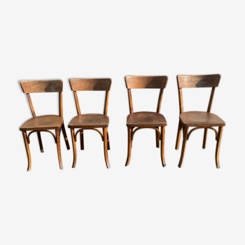 Set 4 chaises bistrot vintage Luterma année 50