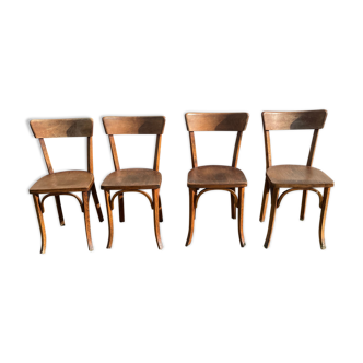 Set 4 chairs vintage bistro Luterma year 50