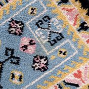 Tapis vintage français Savonnerie fait main en laine – 71 x 128 cm – 1960s