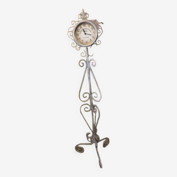 Large double sided column pendulum clock antique style wrought iron