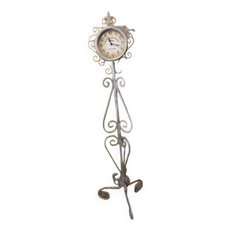 Large double sided column pendulum clock antique style wrought iron