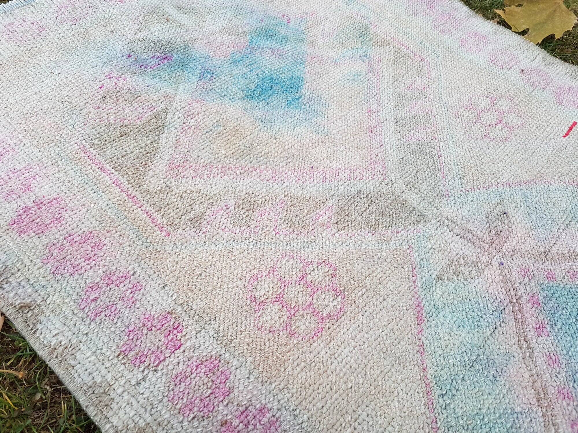 Vintage Turkish hallway rug 80x400 cm