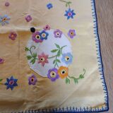 Small antique embroidered tea tablecloth